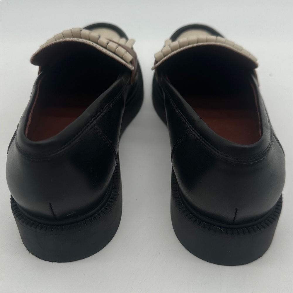Marc Fisher Black Brown Creme MFCalixy Loafers Women’s Size 9.5M - Picture 10 of 16